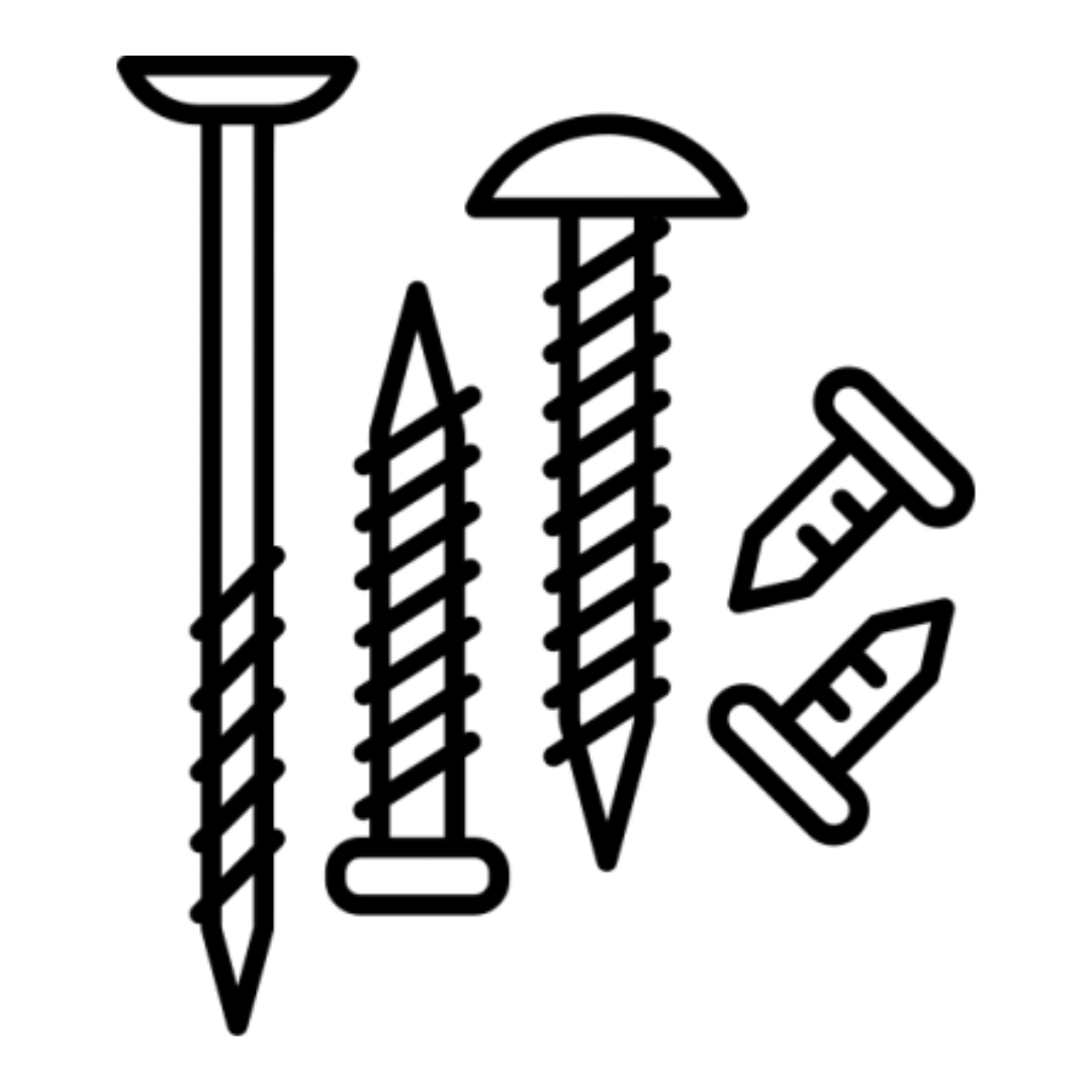 Schroeven & Pluggen (Montage - set) - Beldeur